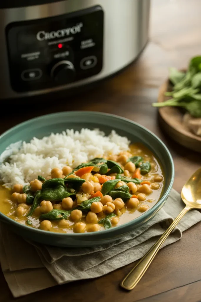 Chickpea & Spinach Coconut Curry
