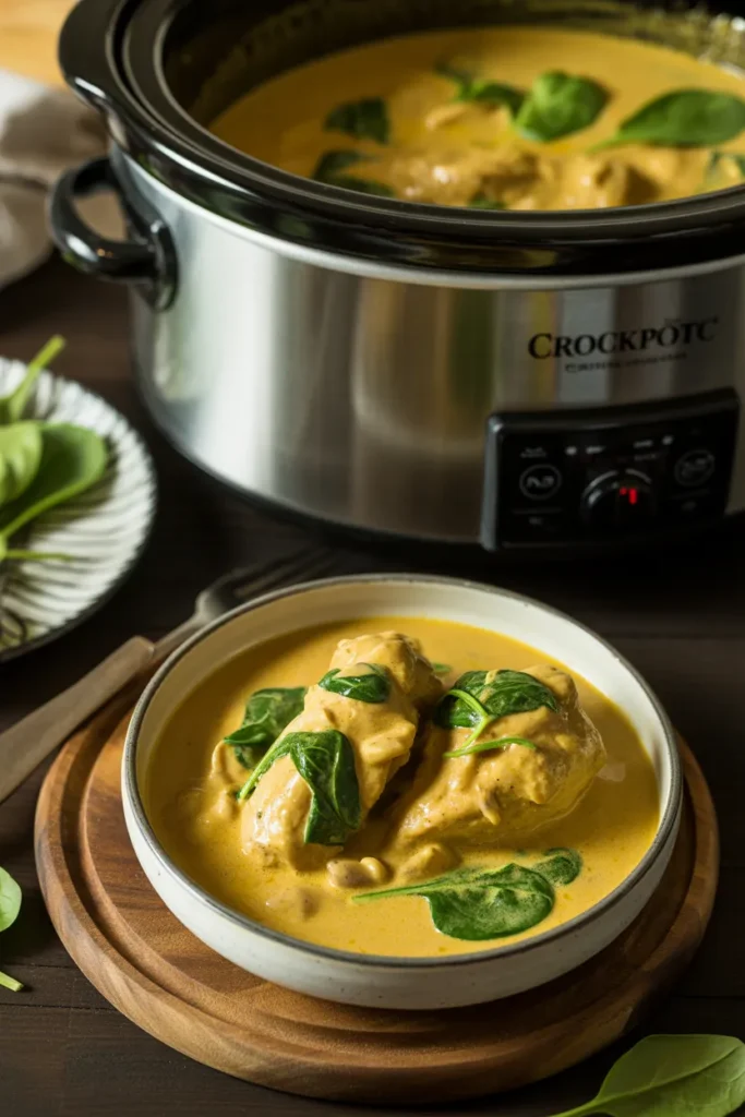 Coconut Curry Chicken with Spinach
