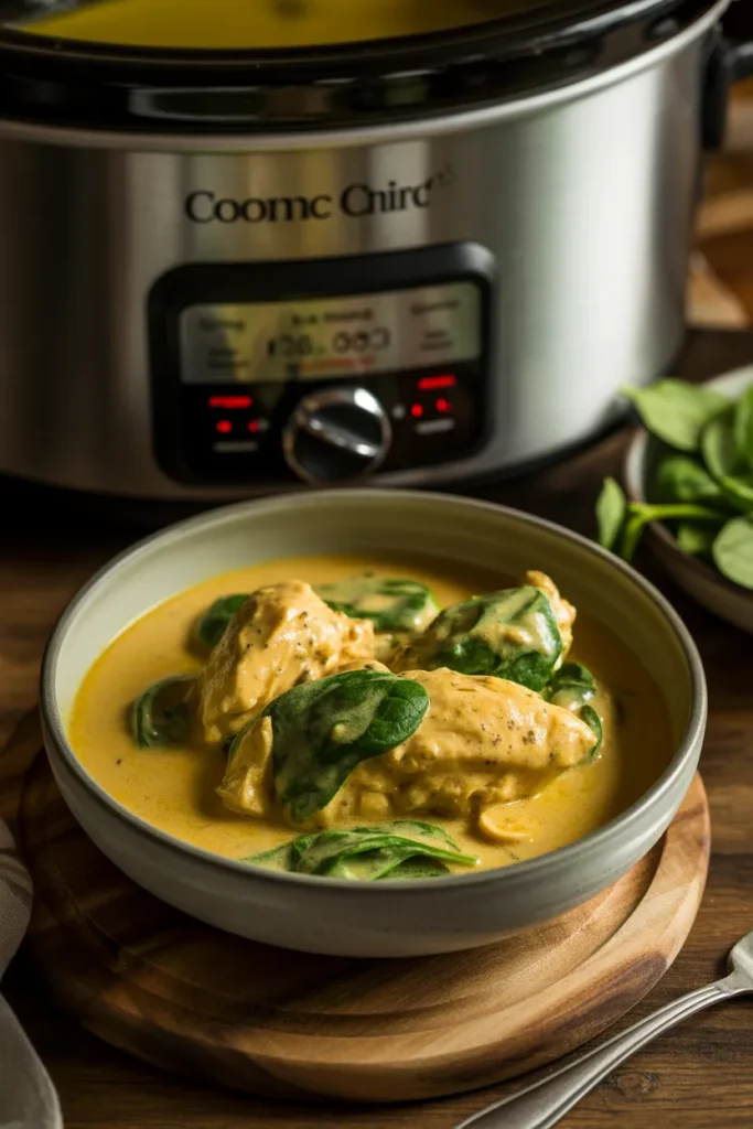 Coconut Curry Chicken with Spinach