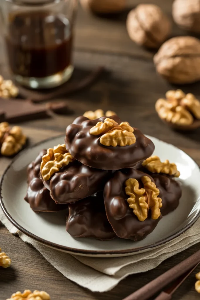 Dark Chocolate Walnut Clusters