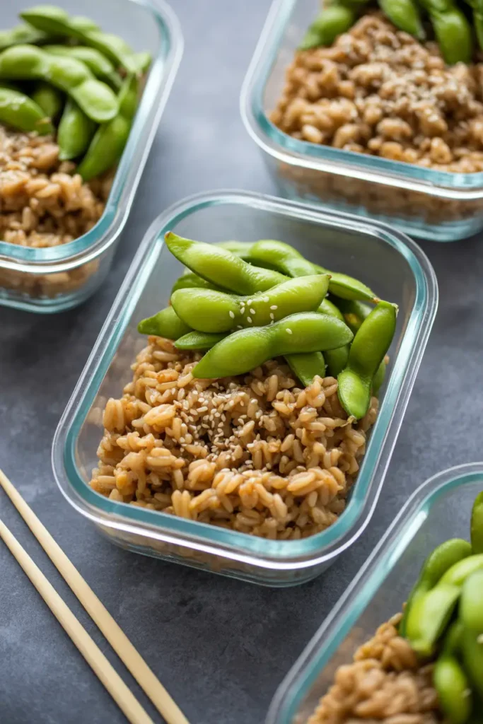 Edamame Brown Rice Bowls