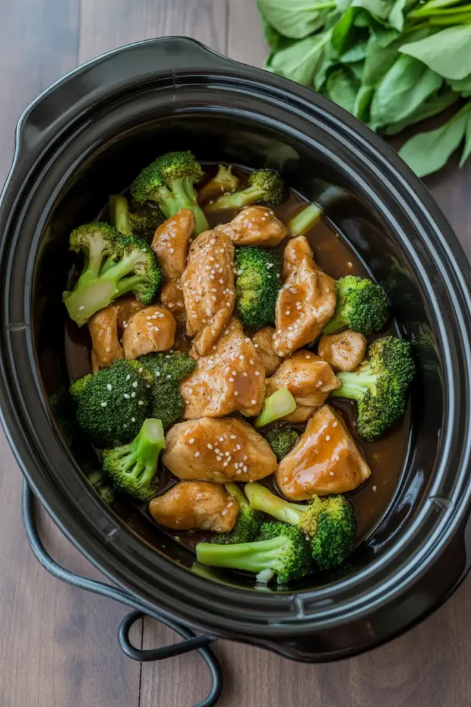 Ginger Sesame Chicken with Broccoli