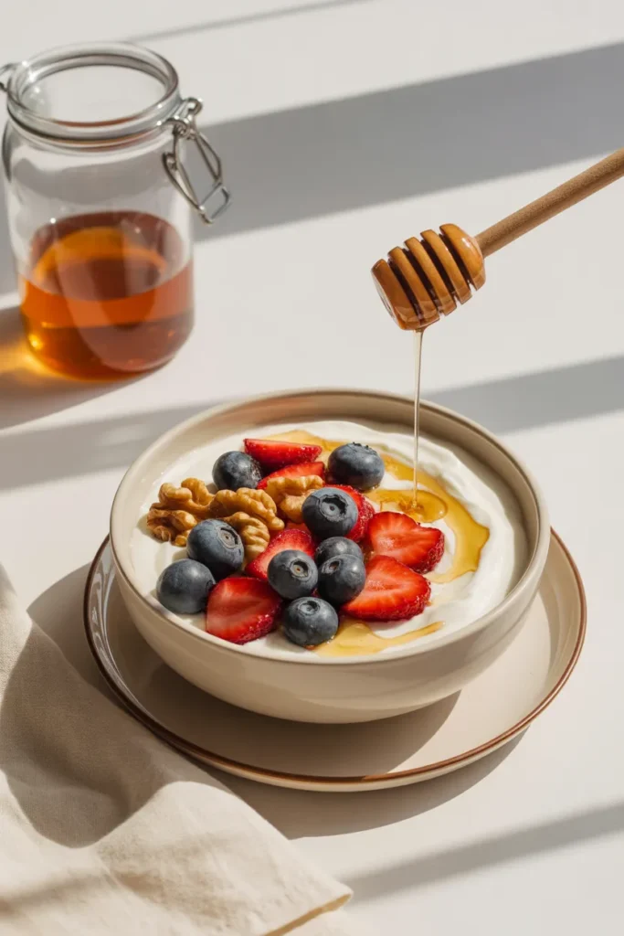 Greek Yogurt with Berries & Walnuts