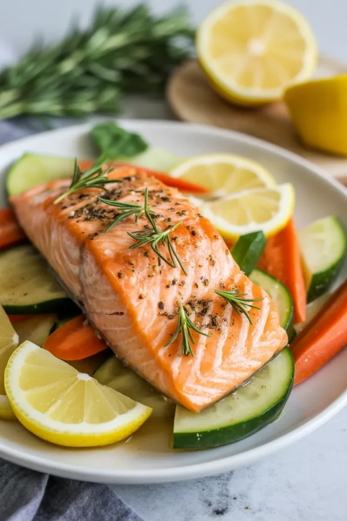 Lemon Garlic Salmon with Veggies