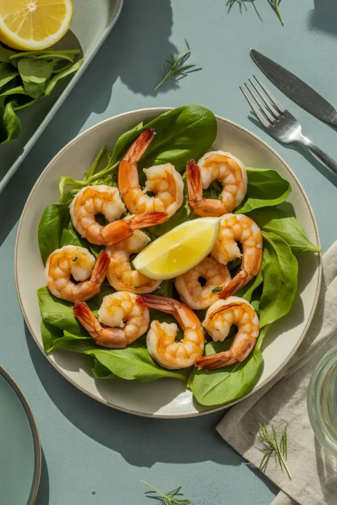 Lemon Garlic Shrimp with Greens