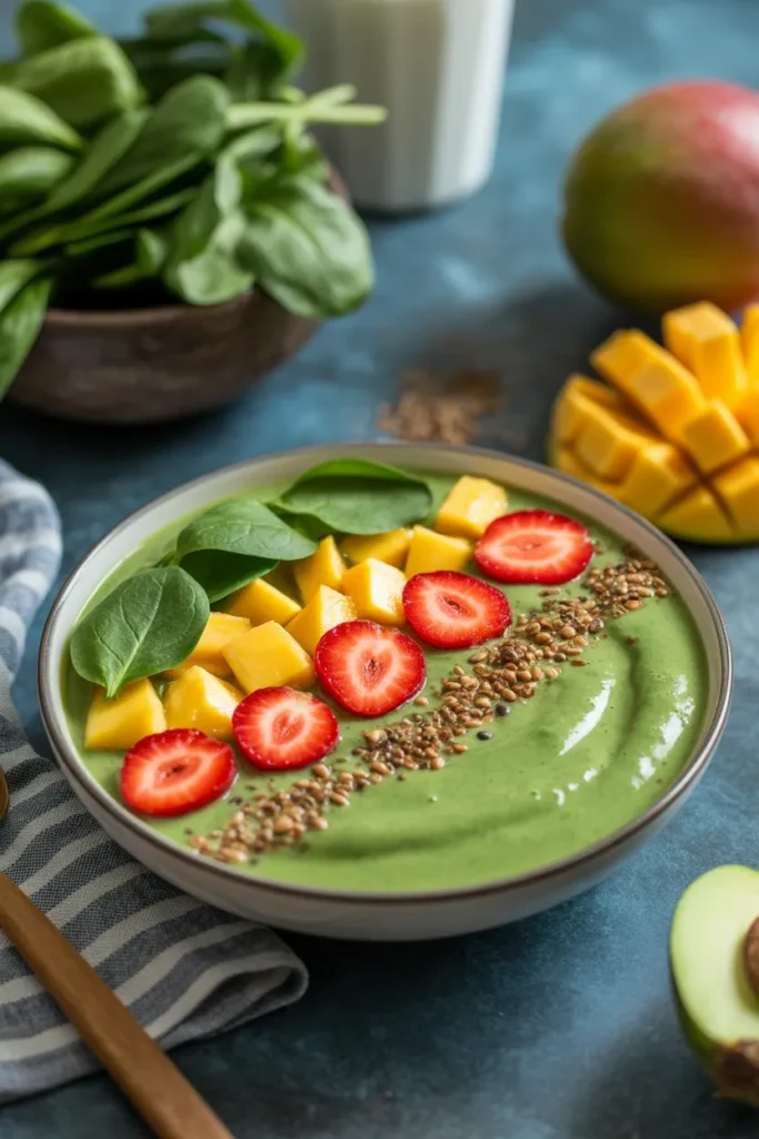 Mango & Spinach Smoothie Bowl