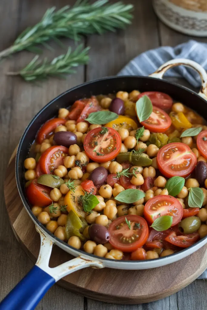 Mediterranean Chickpea & Vegetable Skillet