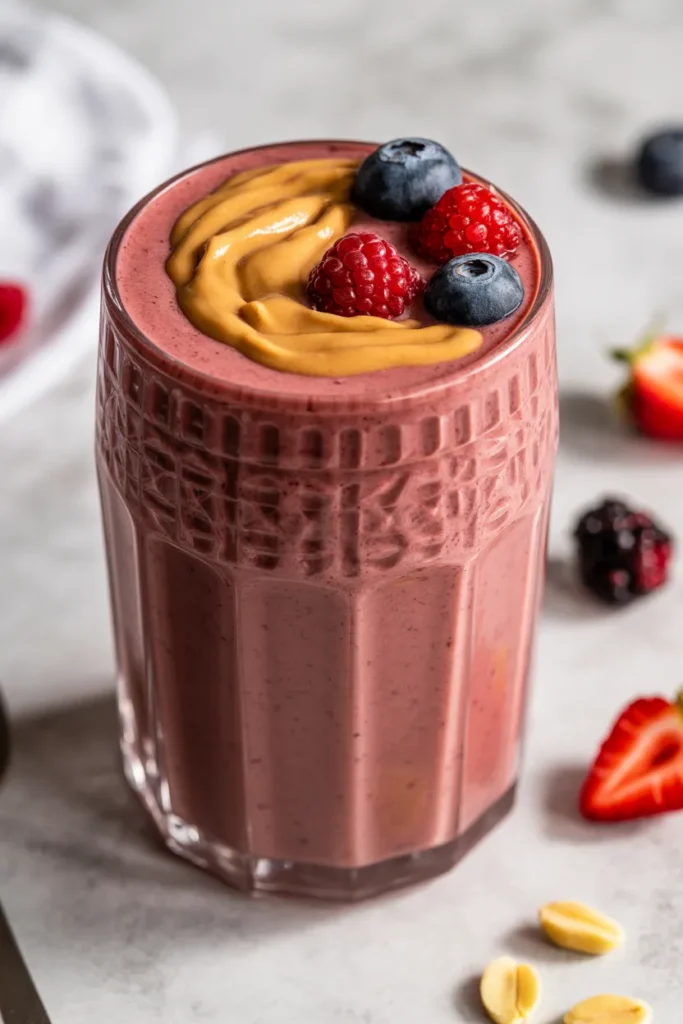 Peanut Butter Berry Smoothie