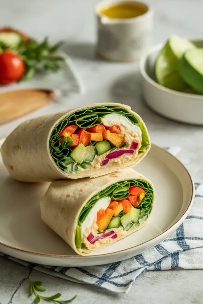 Roasted Vegetable & Hummus Wrap