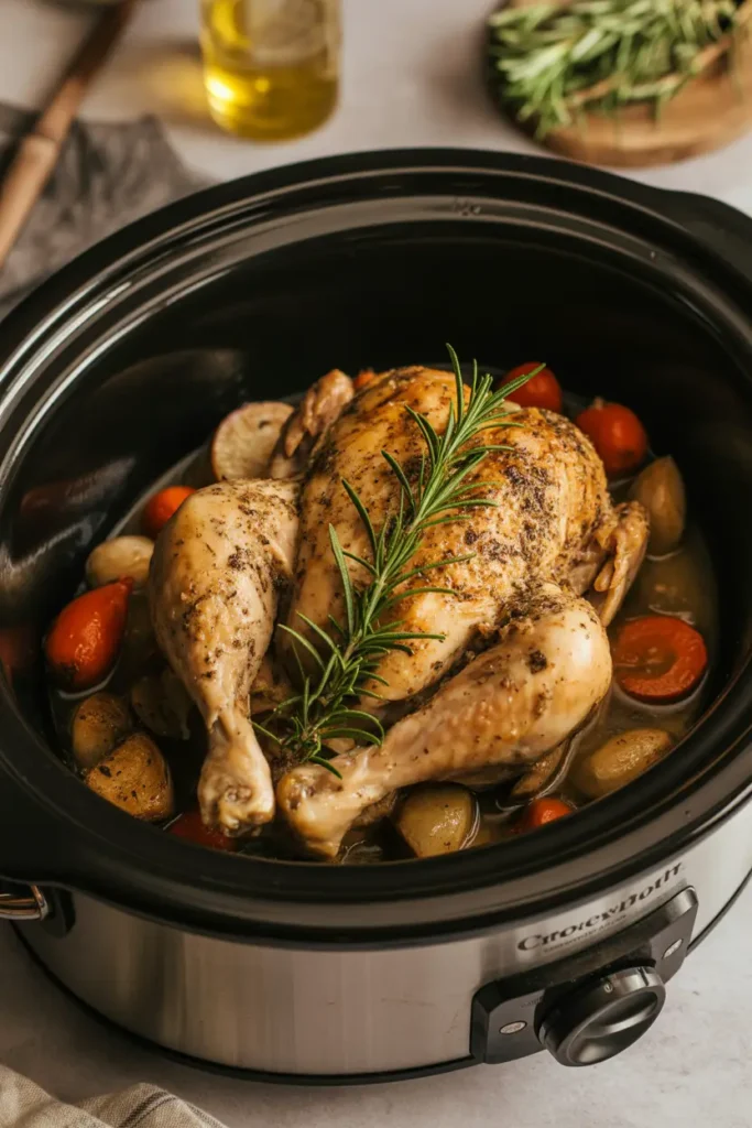 Rosemary Garlic Roast Chicken with Veggies