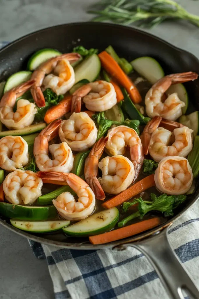 Shrimp & Vegetable Garlic Skillet