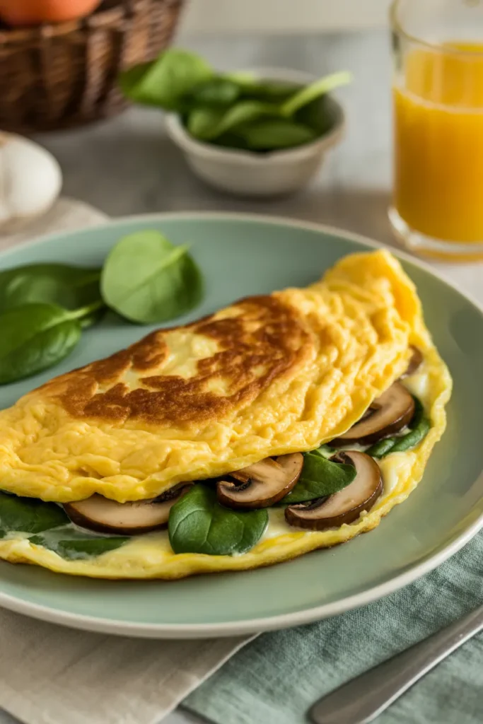 Spinach & Mushroom Omelet