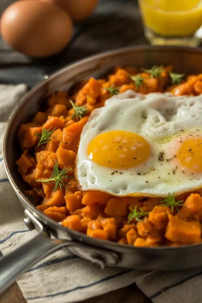 Sweet Potato Breakfast Hash with Eggs