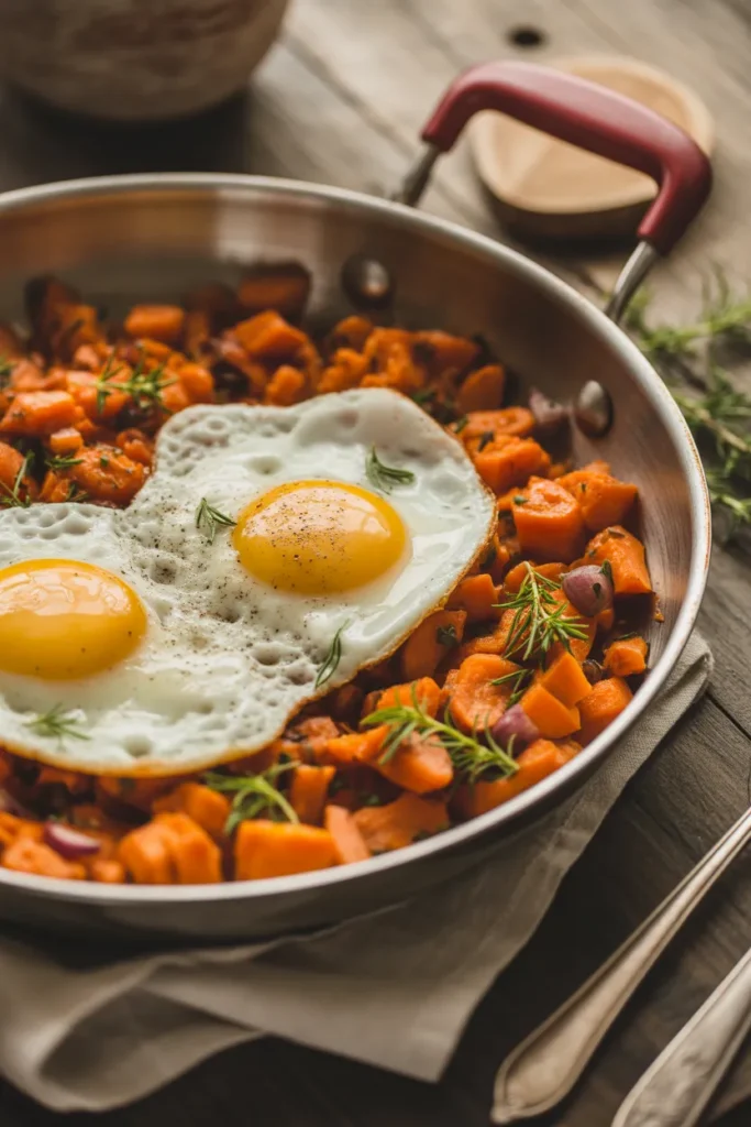 Sweet Potato Breakfast Hash with Eggs