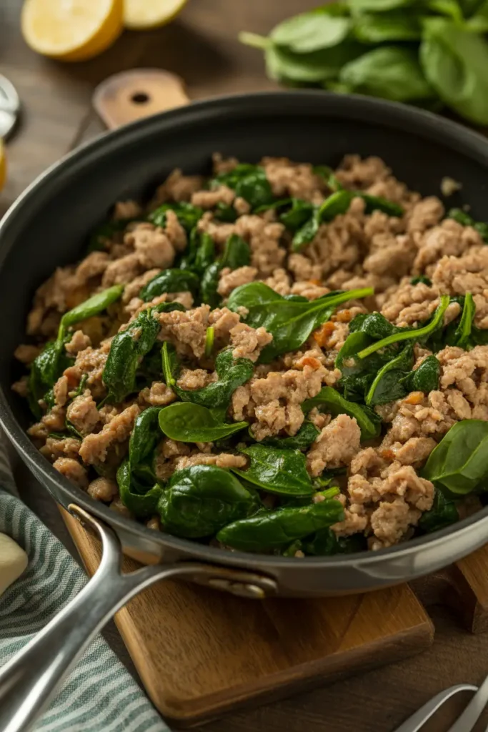 Turkey & Spinach Skillet Dinner