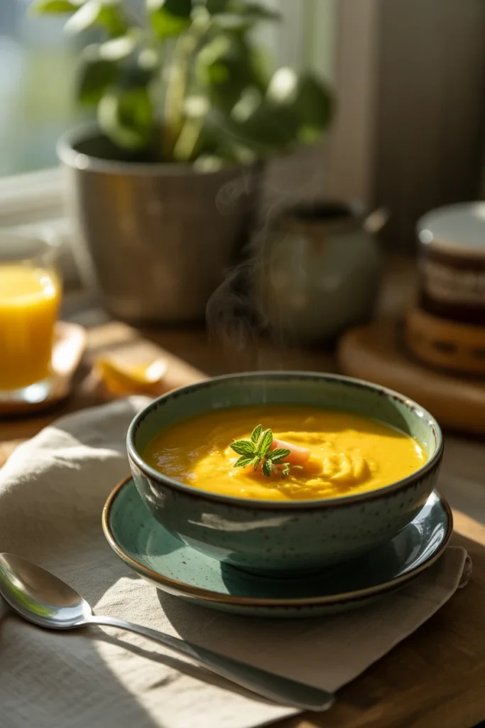 Turmeric Spiced Breakfast Soup (Asian-Inspired)