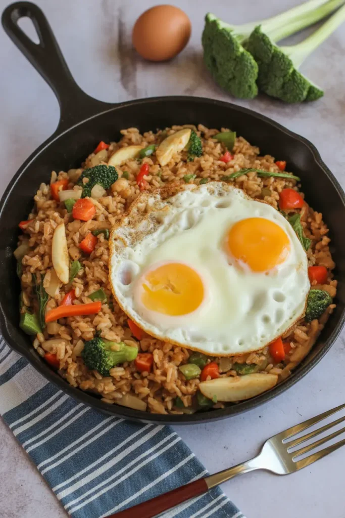 Veggie & Egg Fried Brown Rice