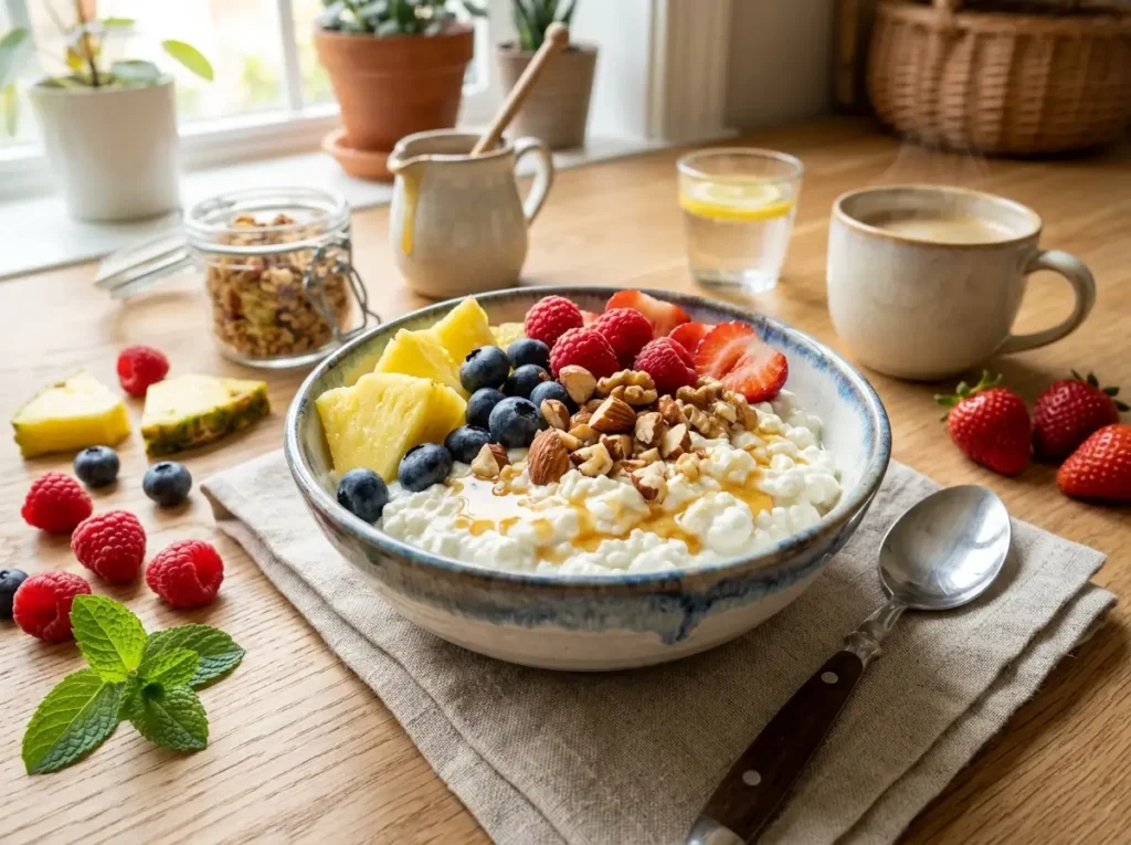 Cottage Cheese Fruit Bowl