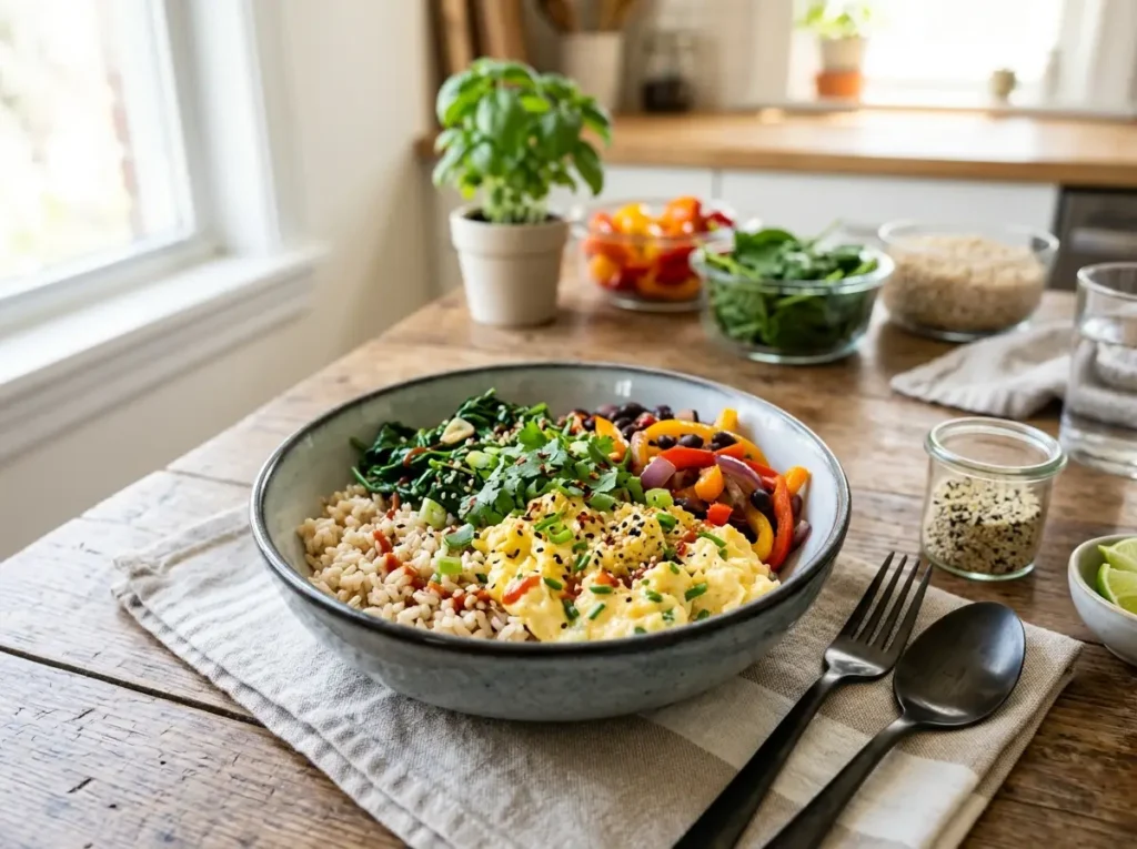 Egg & Veggie Rice Bowl