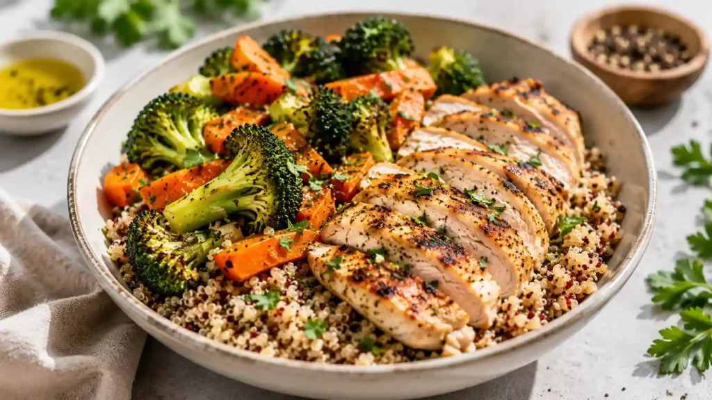 Grilled Chicken Quinoa Power Bowl