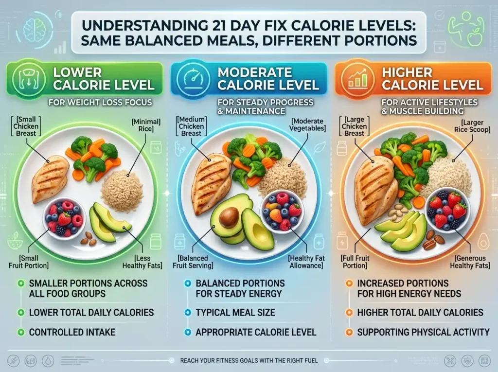 How the 21 Day Fix Calorie Levels Work