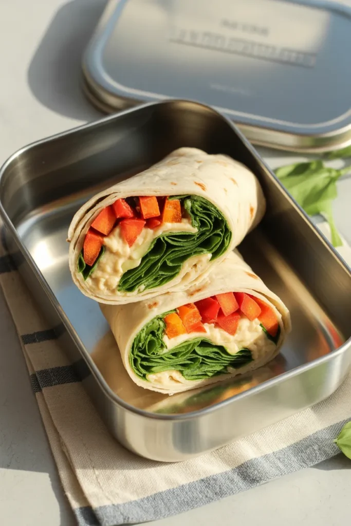 Roasted Vegetable & Hummus Wrap