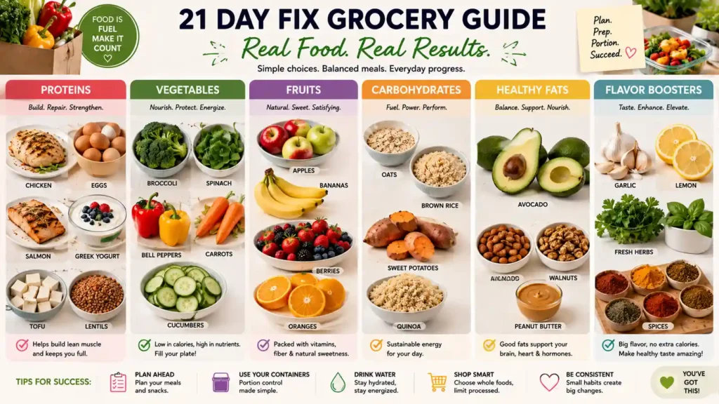 The Complete 21 Day Fix Grocery List For Beginners