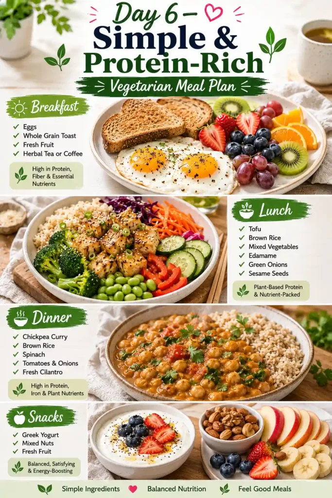 21 Day Fix Vegetarian Meal Plan Day 6