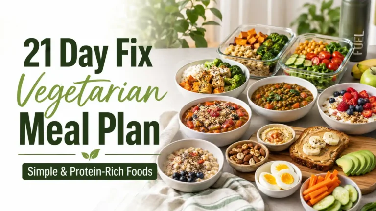 21 Day Fix Vegetarian Meal Plan (Simple & Protein-Rich Foods)