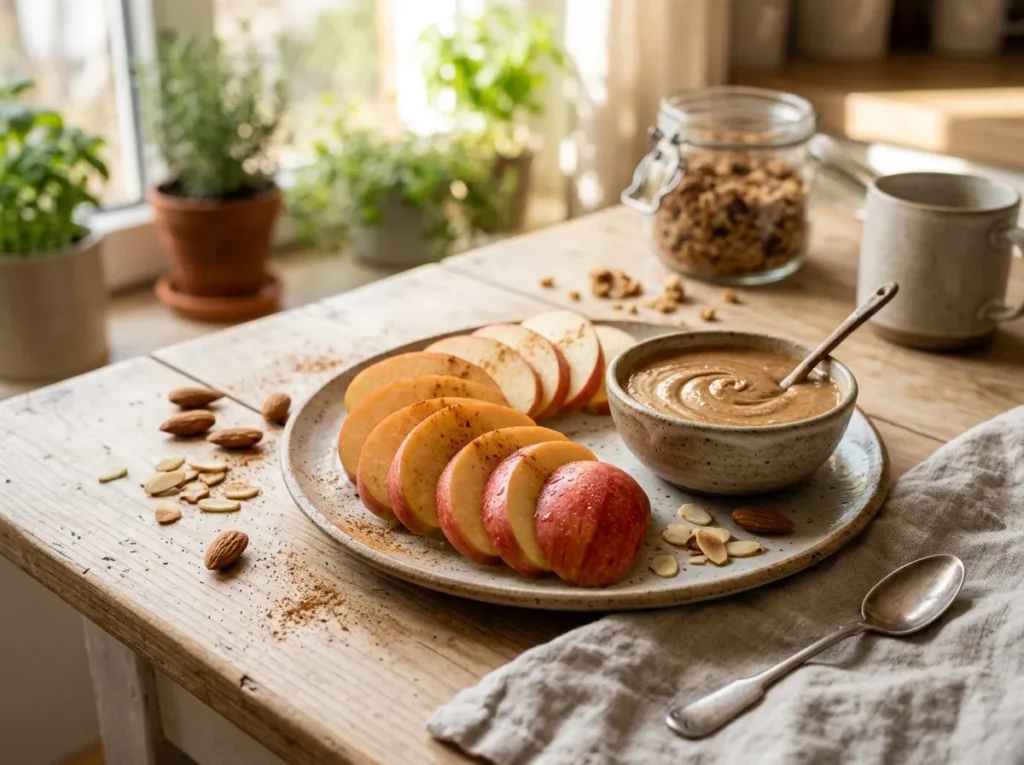 Apple Slices with Almond Butter