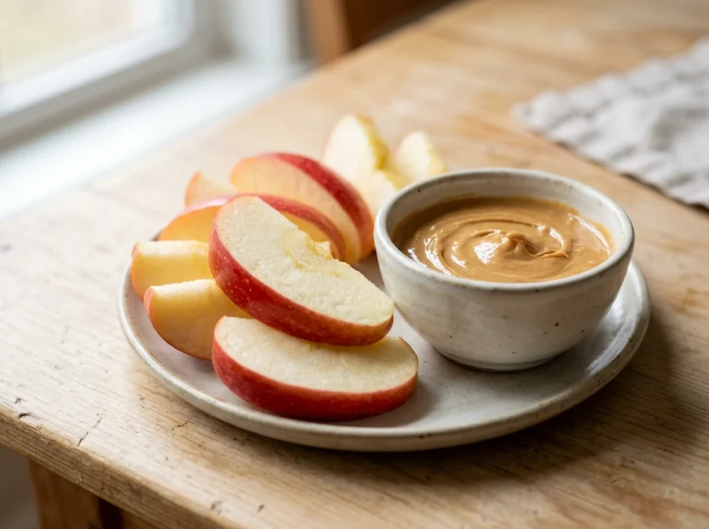 Apple with peanut butter