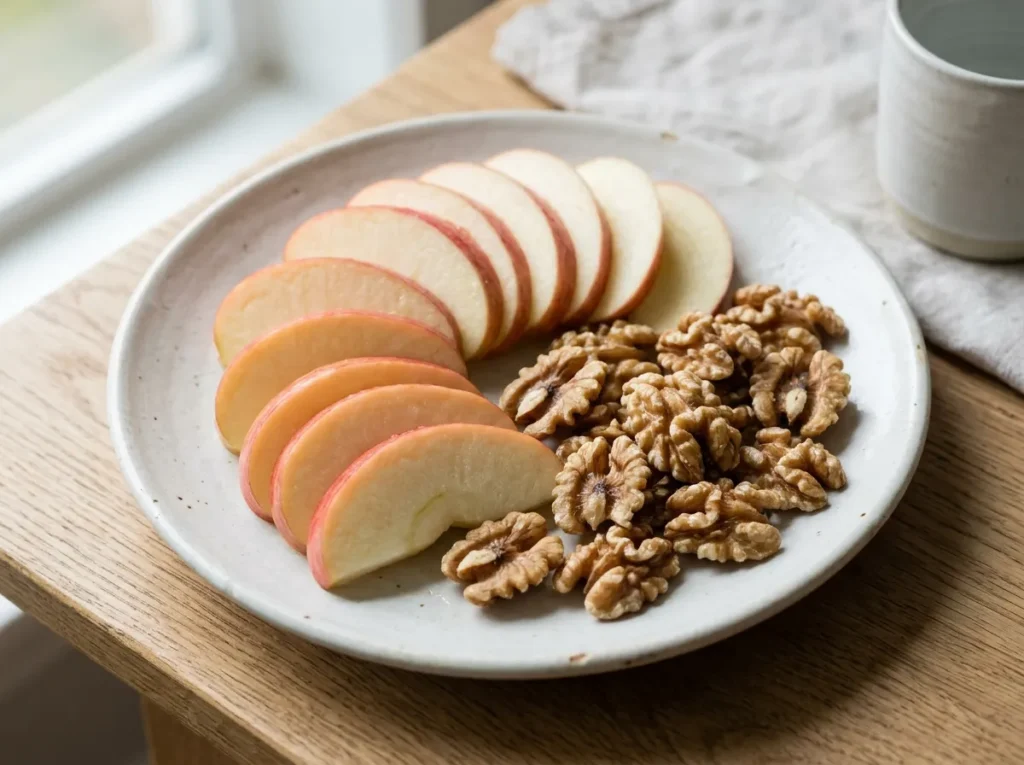 Apple with walnuts