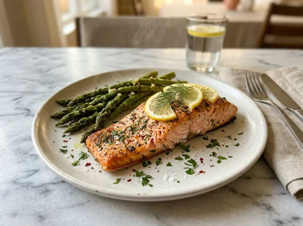Baked Salmon with Asparagus