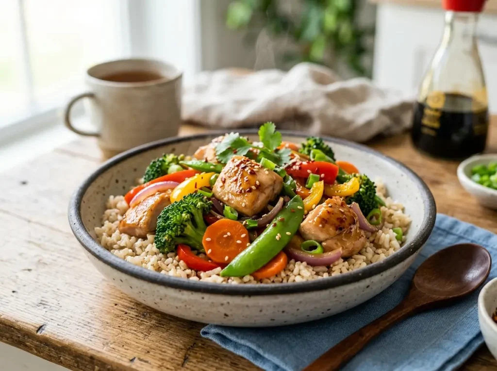 Chicken Stir-Fry with Rice