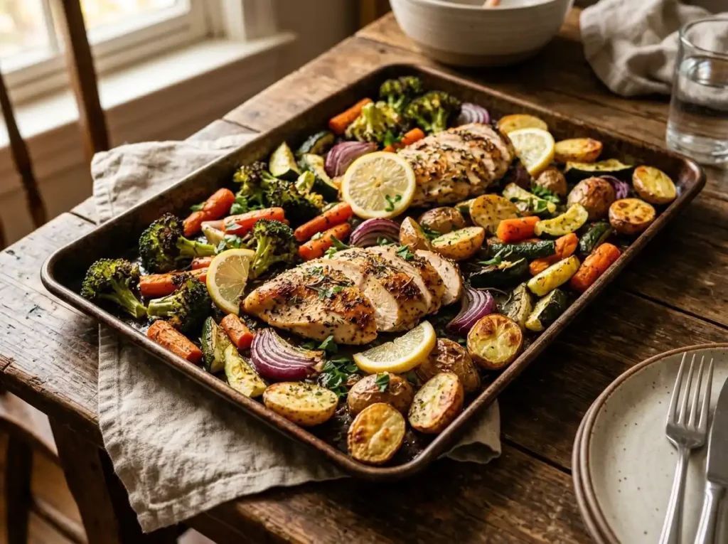 Chicken & Veggie Sheet Pan Meal
