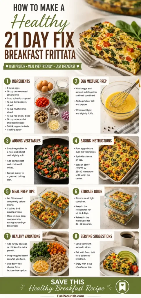 Easy 21 Day Fix Breakfast Frittata Recipe infographics