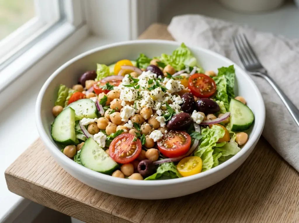Greek Salad with Chickpeas