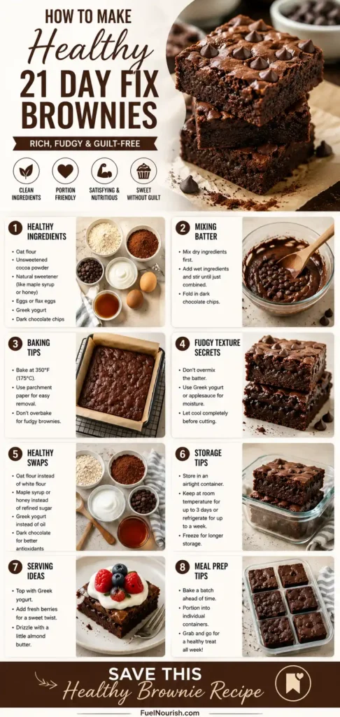 Healthy 21 Day Fix Brownies infographics
