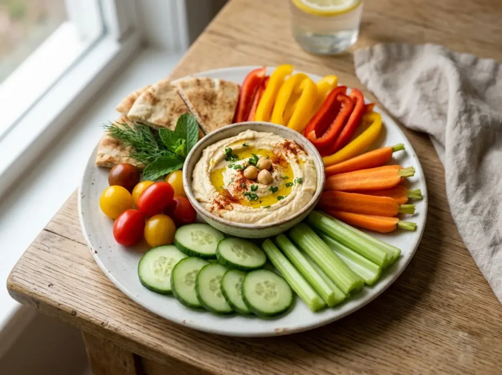 Hummus & Veggie Snack Plate