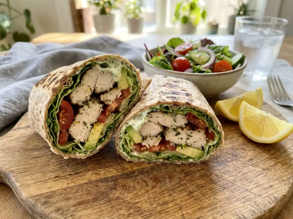 Lemon Herb Chicken Wrap