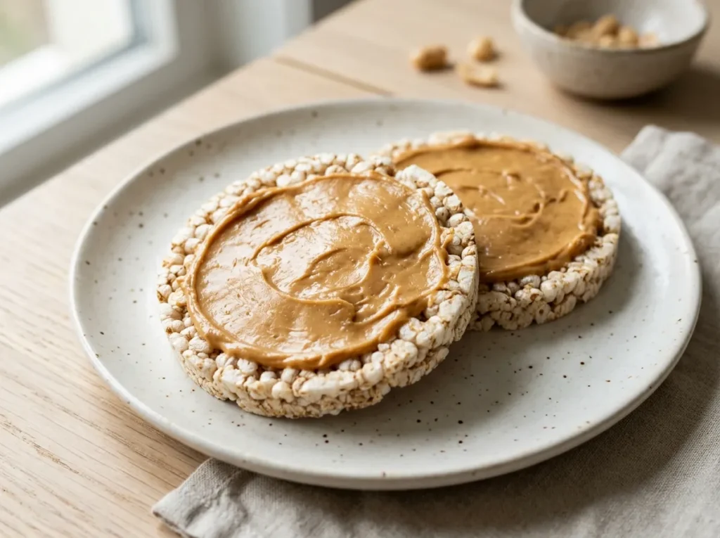Rice Cakes with Peanut Butter