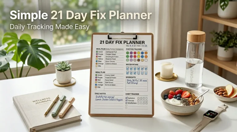 Simple 21 Day Fix Planner to Stay Consistent (Daily Tracking Made Easy)