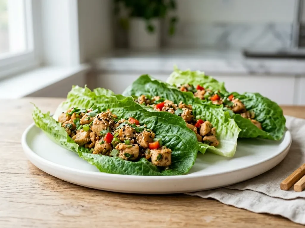 Simple Chicken Lettuce Wraps
