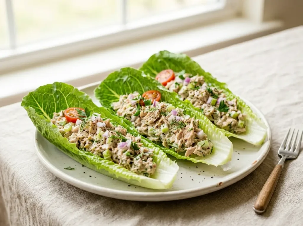 Tuna Salad Lettuce Boats