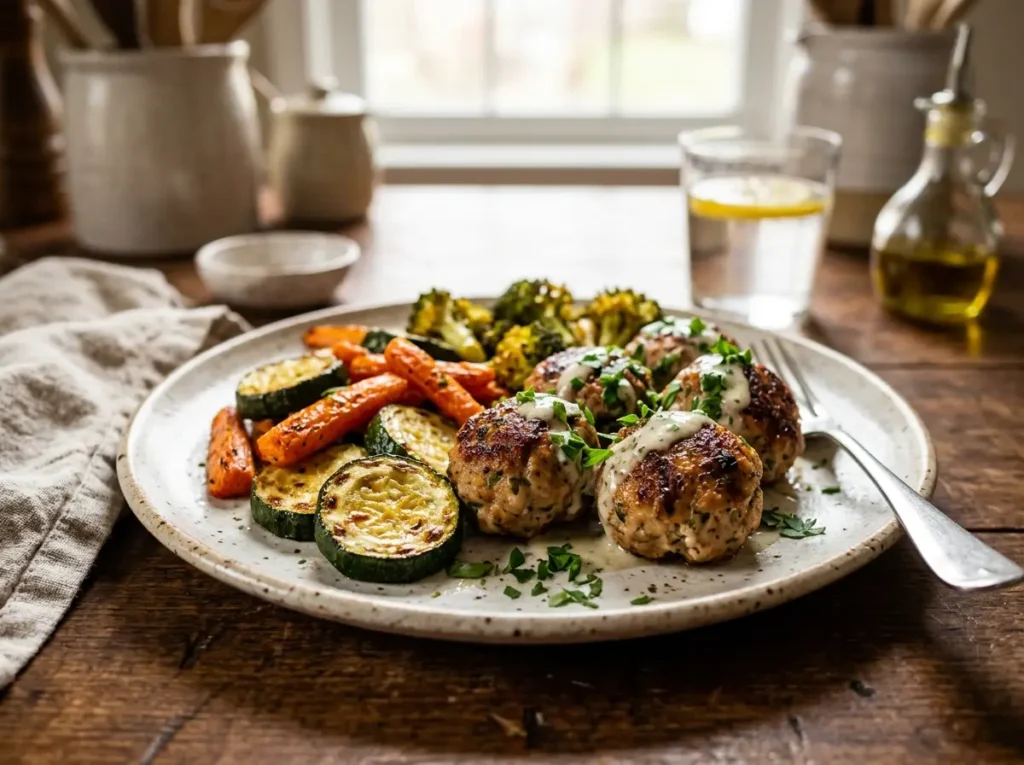 Turkey Meatballs with Veggies
