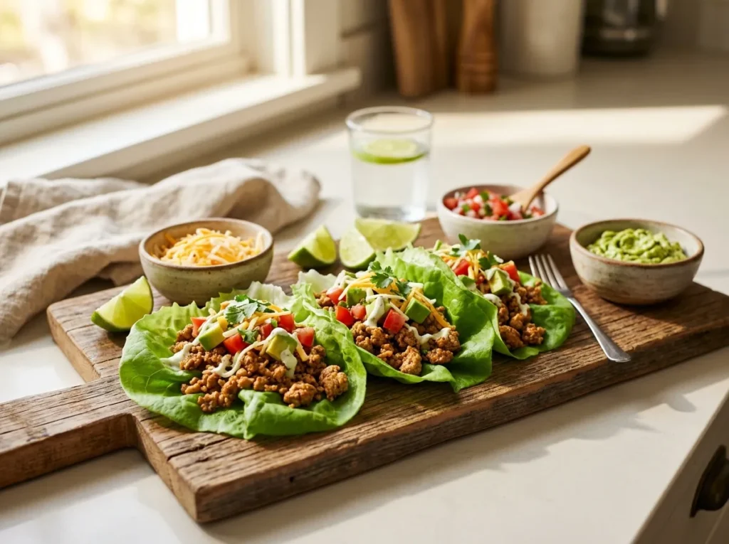Turkey Taco Lettuce Wraps