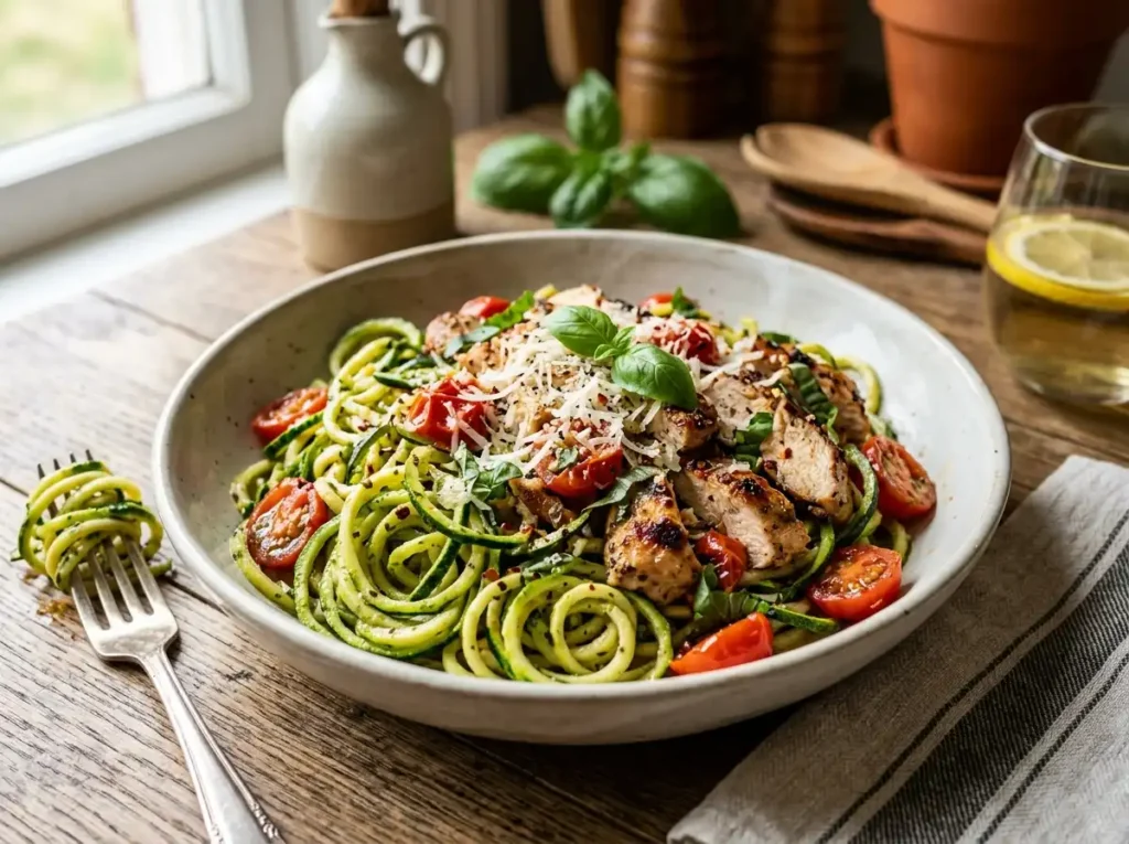 Zucchini Noodle Chicken Pasta