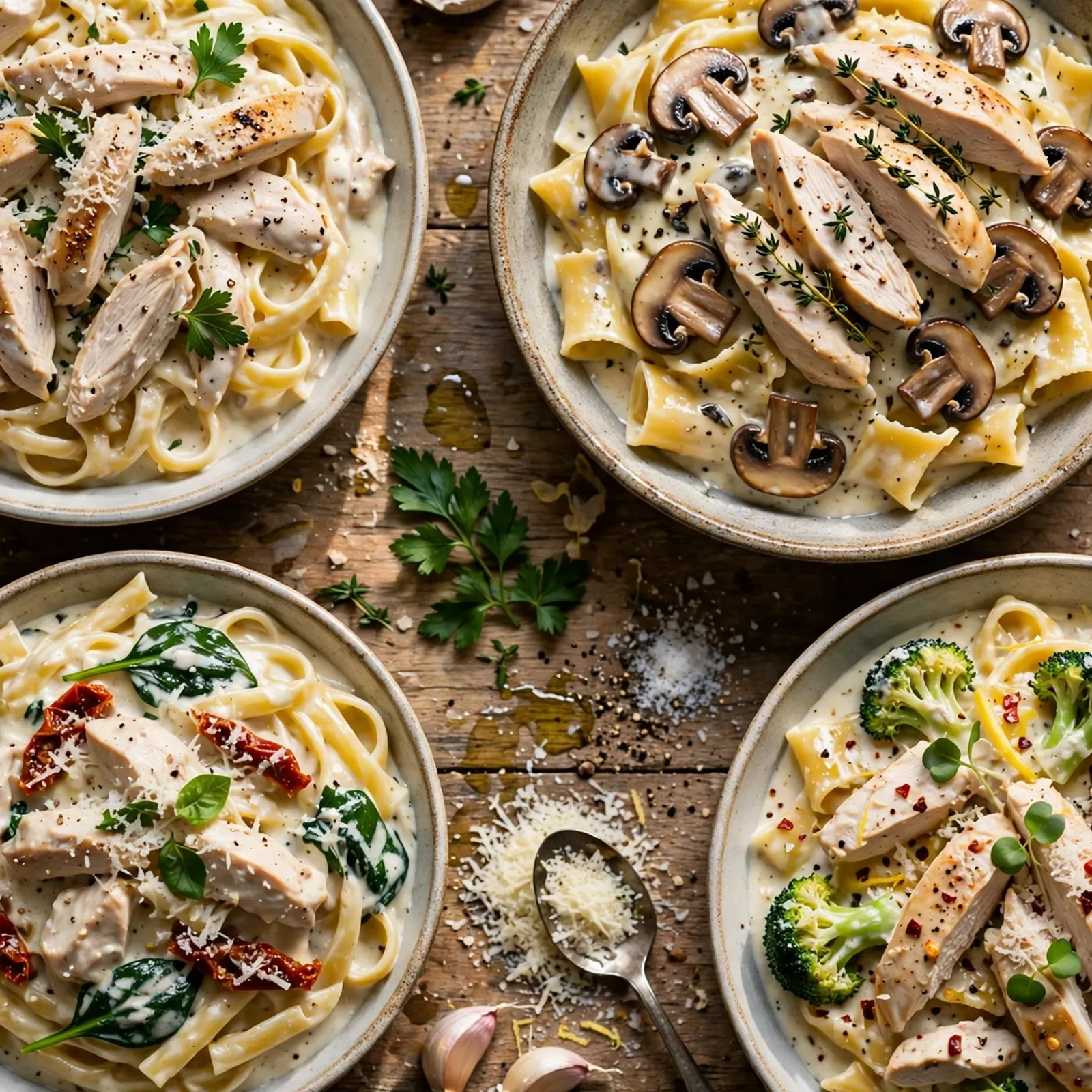 15 Creamy 21 Day Fix Chicken Alfredo Recipes That Feel Like Cheating: Quick Recipe Comparison Table: 15 Creamy 21 Day Fix Chicken Alfredo Recipes