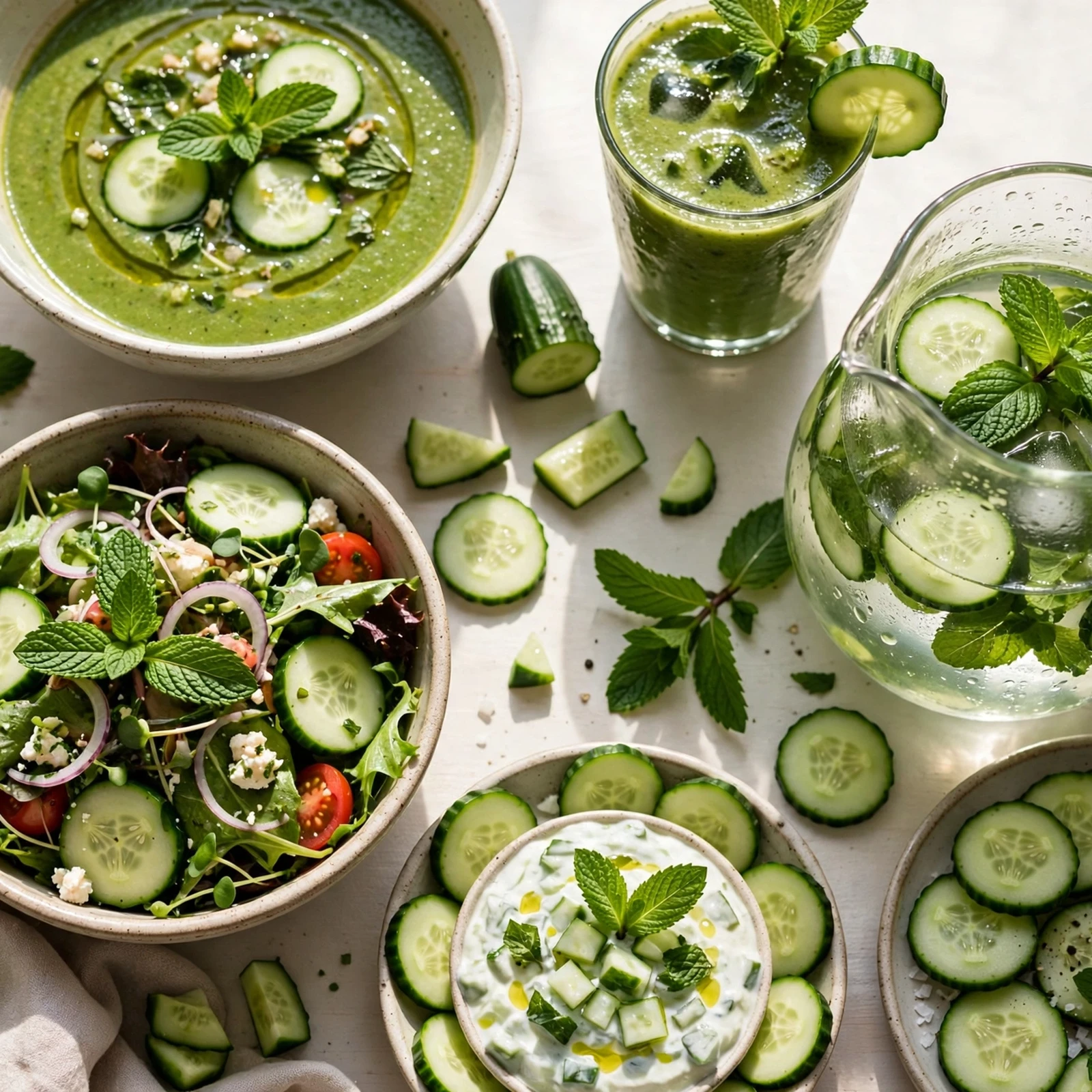 10 Anti-Inflammatory Cucumber And Mint Recipes for Summer: Quick Recipe Comparison Table: 10 Anti-Inflammatory Cucumber And Mint Recipes