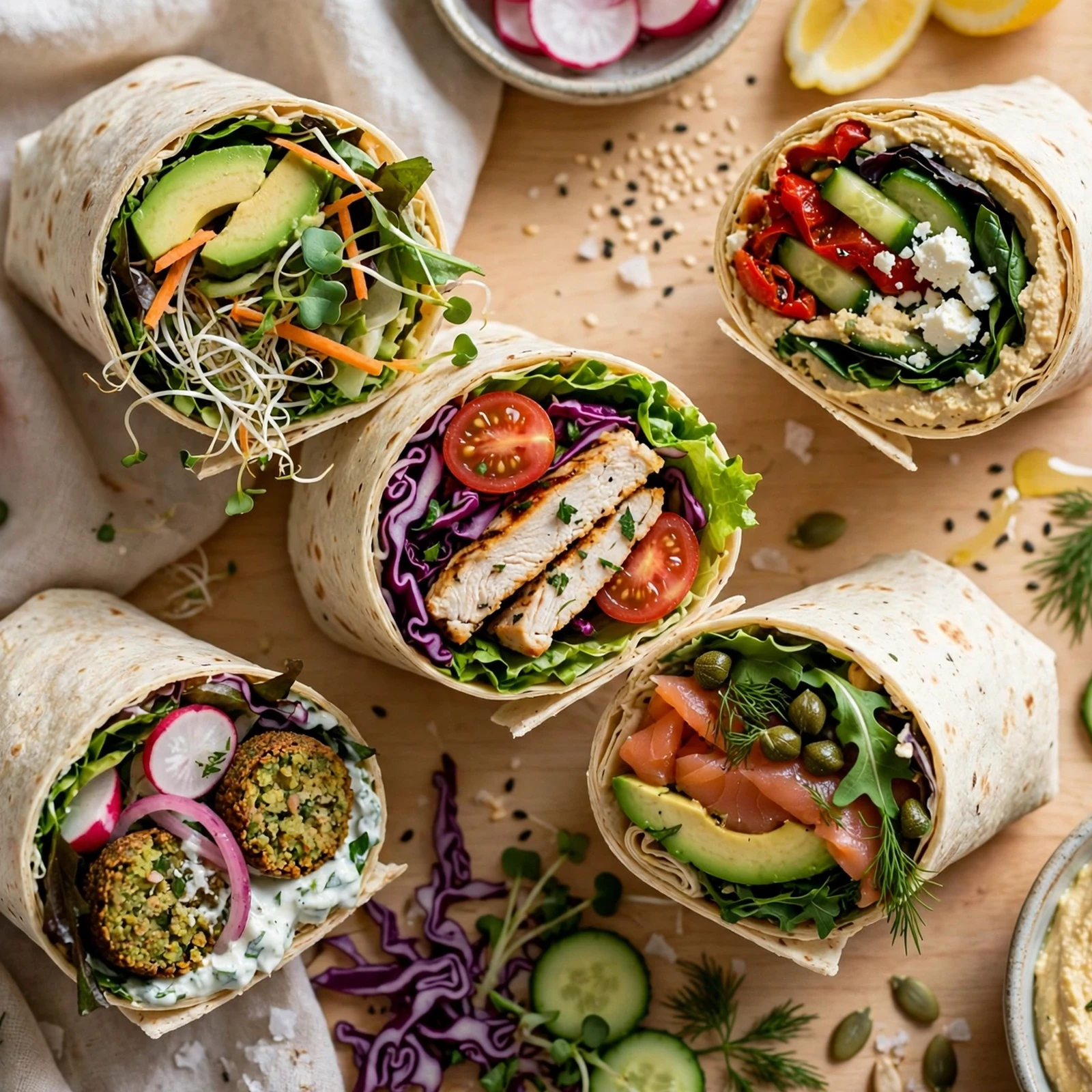 15 Quick 21 Day Fix Wrap Recipes for Lunch Meal Prep: Quick Recipe Comparison Table: 15 Quick 21 Day Fix Wrap Recipes for Lunch
